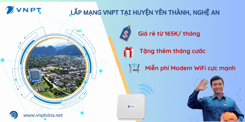 Lắp mạng WiFi VNPT huyện Yên Thành