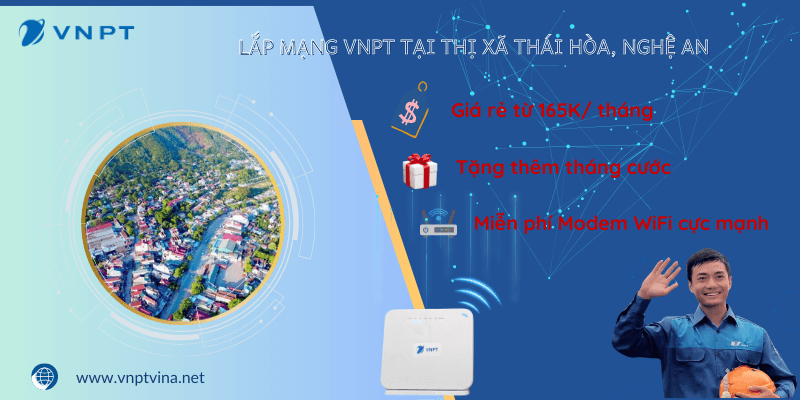 Lắp mạng WiFi VNPT thị xã Thái Hòa