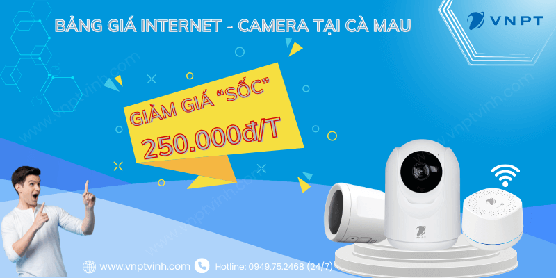 Lắp internet Camera VNPT tại Cà Mau