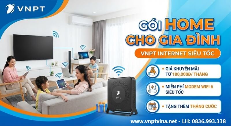 Lắp Internet VNPT gói Gia Đình