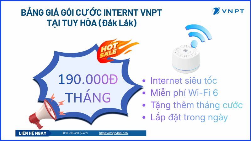 Lắp mạng VNPT phường Tuy Hòa Lắp mạng VNPT phường Tuy Hòa