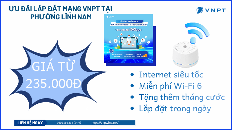lắp mạng VNPT phường Lĩnh Nam