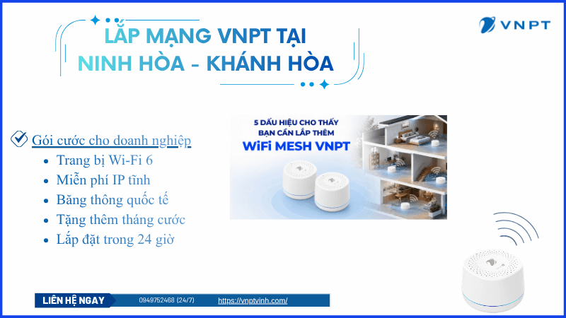 Lắp đặt mạng VNPT Ninh Hòa